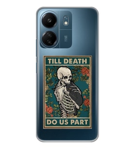 Xiaomi Redmi 13C Uyumlu Till Death Tarot Kart Tasarımlı Şeffaf Telefon Kılıfı