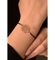 925 Ayar Gümüş Dorika Toplu Rose Kaplama Yaşam Çiçeği Kadın Bileklik