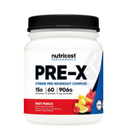 Nutricost Pre-X Xtreme Pre-Workout Complex Powder, 60 Servings.Abd Menşei (Renksiz)