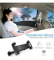 Lexroo mobile Araç İçi Arka Koltuk İçin Tablet Tutucu, 360 Derece Dönebilen Ayarlanabilir Tablet