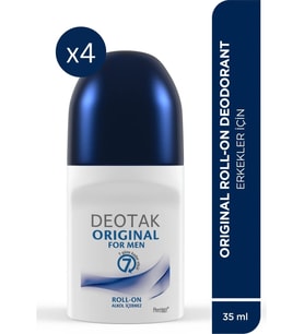 Deotak Orıgınal For Men Roll-On Deodorant 35 ml x 4