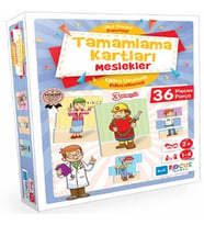 Blue Fus Tamamlama Kartları Meslekler - Eğitici Oyunlar 36 Parça