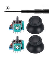 PS5 Analog Motor ve Topuz 2+2 Set PS5 Tornavida Playstation 5 Kol Tamir Seti Yedek Parça (Mavi)