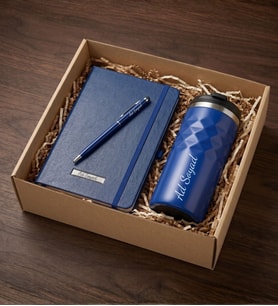 Kişiye Özel Geometrik Termos & Defter & Touchpen Kalem Hediye Seti