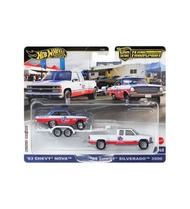 Hotwheels Team Transport 63 Nova 88 Chevy Silverado 3500 HRV42