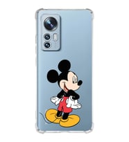 Xiaomi Mi 12 Pro Uyumlu Köşe Korumalı Antişok Kapak Mickey Mouse Tasarımlı Şeffaf  Kılıf