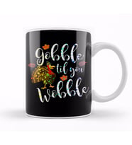 Gobble Til You Wobble Thanksgiving Paint Splatter Kupa Bardak Porselen