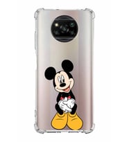 Xiaomi Poco X3 Pro Köşe Korumalı Antişok Kapak Mickey Mouse Tasarımlı Şeffaf  Kılıf