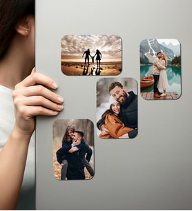 Kişiye Özel Ahşap Fotoğraflı UV Baskılı Magnet