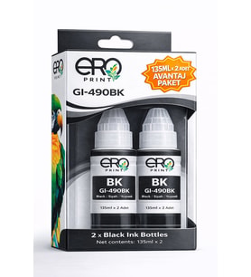 Canon GI 490BK - 0663C001 Siyah Muadil Mürekkep 135ML X 2'li Avantaj Paket
