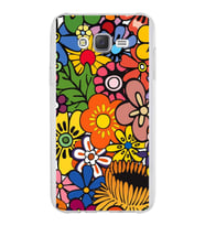 PrintiFy Samsung Galaxy J7 Core ile Uyumlu 1mm Slim Fit Retro Colors 2 Baskılı Şeffaf  Kılıf