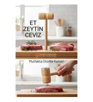 Ahşap Saplı Profesyonel Et Dövücü, Zeytin Ceviz Kırıcı Çekiç