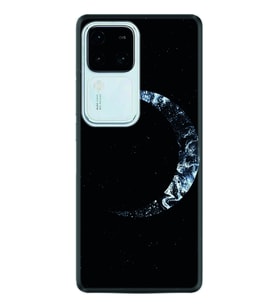 Vivo V30 Kılıf Silikon Desen Özel Seri Yalnız Ay 1744