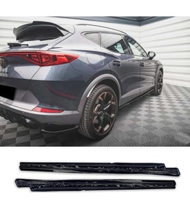 Cupra Formentor Yan Marşpiyel Seti Plastik 2 Adet Parlak Siyah karlık+ek+bodykit