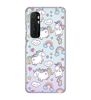 Xiaomi Mi Note 10 LITE Uyumlu Unicorn Tasarımlı Şeffaf Telefon Kılıfı