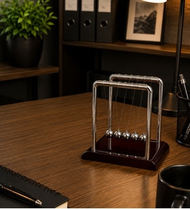 Newton Denge Topları 15 cm – l Masaüstü Dekoratif Ofis Aksesuarı