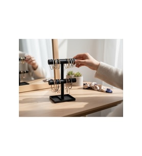 Modern 2 Katlı Saat ve Bileklik Organizeri, şık ve fonksiyonel tasarım