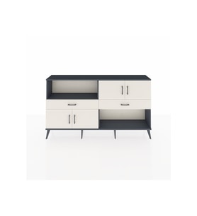 Arges Konsol 3 Raflı 2 Çekmeceli 4 Kapaklı 176x30x99 Antrasit-Aytaşı