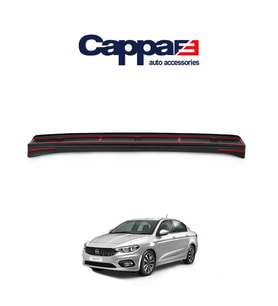 CAPPAFE Fiat Egea Arka Tampon Eşiği Koruma Mat Siyah (ABS) 2015-›