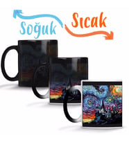 Harry Potter Van Gogh Never Saw Hogwarts Sihirli Kupa Bardak Porselen