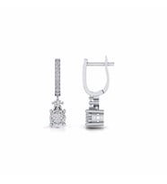 0,24 Karat Pırlantalı Küpe (Altın-Beyaz)