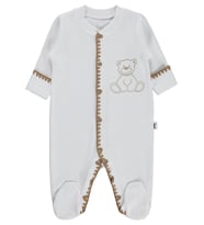 Civil Baby Oturan Tatlı Ayı Baskılı 1-9 Ay Tulum - Fil Dişi