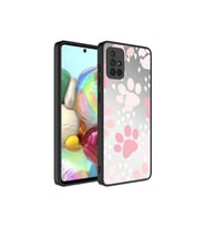 Samsung Galaxy A71 Uyumlu Kılıf Aynalı Desenli Kamera Korumalı Parlak Zore Mirror Kapak (Pati Desenli)