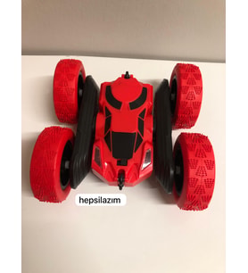 Uzaktan Kumandalı 360° Dönen Şarjlı Akrobat Stunt Car Araba (Koyu Kırmızı)