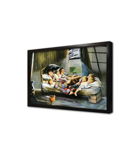 Mutluluğun Resmi Çerçeveli Cam Tablo