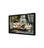 Mutluluğun Resmi Çerçeveli Cam Tablo