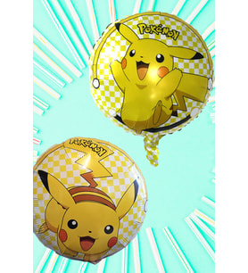 Yuvarlak Pikachu Folyo Balon Pokemon Pikaçu Balon 18inç - 1 Adet