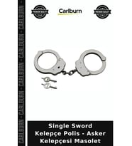 Single Sword Kelepçe Polis - Asker Kelepçesi Masolet Görev Aleti Koruma Gereci Kilitli Ekipman