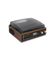 Knstar Kn-27 Bluetoothlu Kumandalı Hoparlörlü Pikap Radyo Kaset USB Mp3 33-45-78 Plaklar Çalar