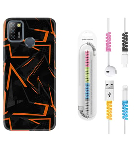 INFINIX Smart 4 5 6 Zero 8 S5 Pro Kılıf Kablo Koruma Spiral Silikon Zigzaglar 1651