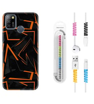 INFINIX Smart 4 5 6 Zero 8 S5 Pro Kılıf Kablo Koruma Spiral Silikon Zigzaglar 1651