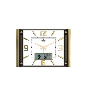 Premium Barometreli Gold Duvar Saati 707-g