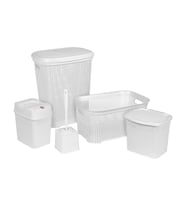 Sağlam Plastik Damla 5'li Çeyiz Seti Beyaz