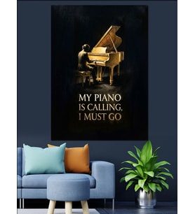 My Piano Is Calling Tabelası Dekoratif Kanvas - Mdf Ahşap Tablo