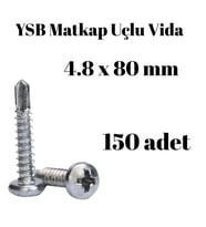 Yıldız Silindir Başlı 4.8X80 YSB Matkap Uçlu Akıllı Vida 150 Adet