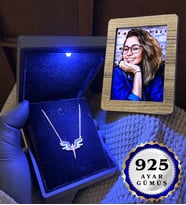Size Özel Fotoğraflı Premium Işıklı Kutusunda 925 Ayar Gümüş Kolye Farklı Modeller (Model 4)