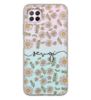 Huawei Leafy Daisy Tasarımlı Şeffaf Telefon Kılıfı