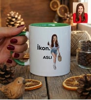 Kişiye Özel Karikatürlü İkon Kupa Bardak Doğum Günü Hediyesi