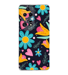 PrintiFy Huawei P50 Pro ile Uyumlu 1mm Slim Fit Retro Colors 1 Baskılı Şeffaf  Kılıf