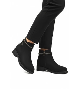Ayakmod Siyah Zümrüt Fermuarlı Kaymaz Bot 325126 Z (Çok Renkli)