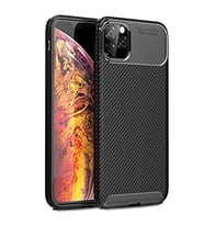 Apple iPhone 11 Pro Max Karbon Desenli Negro Silikon Kılıf (Siyah)