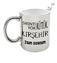 Kırşehir Temalı Kişiye Özel İsim ve/veya Fotoğraflı Kupa Bardak No:X025-040 (Gümüş)