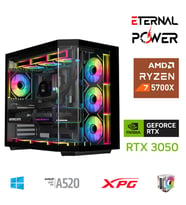 ETERNAL POWER RYZEN 7 5700X 32G DDR4 1TB M.2 RTX3050 A520 A650W