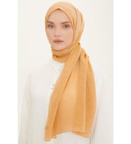 Armine Pırıltı Abiye Şal Karamel (Sarı)