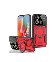 Note 13 5G Kılıf Joy Lens Standlı Kapak - Kırmızı