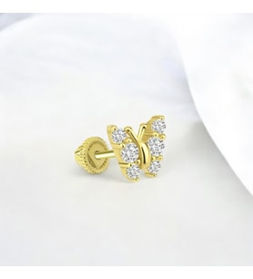 Glorria Altın Kelebek Helix Piercing